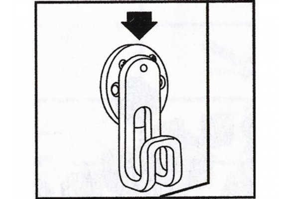 Vast bev.punt voor Store-All - wit