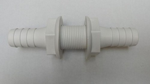 Kunststof schotdoorvoer - wit - 19mm