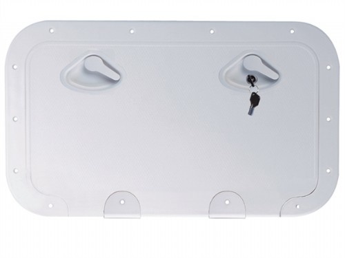 Inspectieluik 35.5x60 cm M/Slot Wit