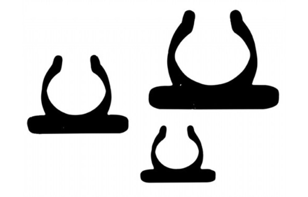 Kunststof Clips - diameter 20mm - zwart