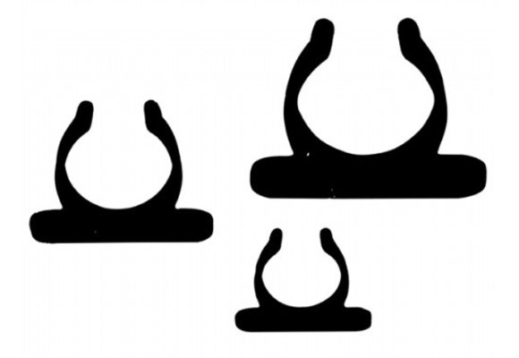 Kunststof Clips - diameter 30mm - zwart