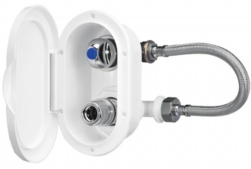 NR Inbouwkastje met uitstroom en kraan rechte aansluiting