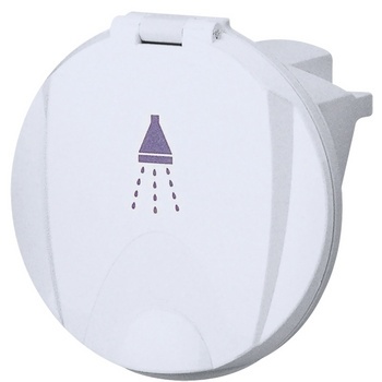 NR Inbouw Dekdouche rond met 3 m slang wit