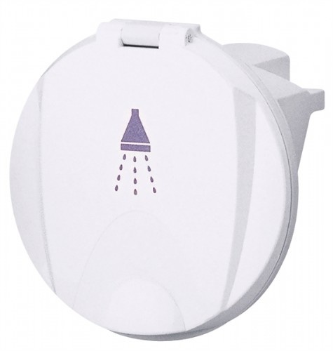 NR Inbouw Dekdouche rond  wit ex. douchekop