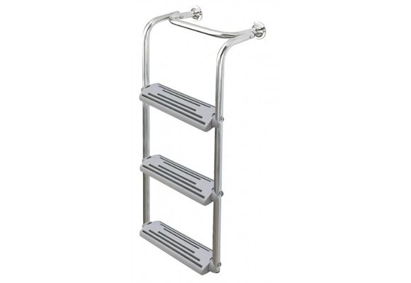 RVS Zwemtrap kantelbaar  aan  trede - 3 treden