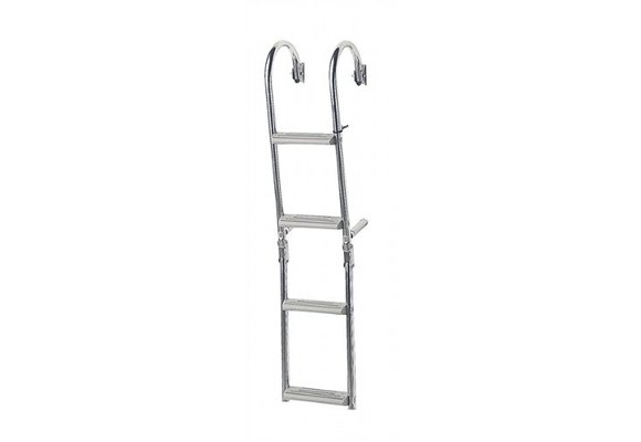 NR RVS Zwemtrap kantelbaar dekmontage small 2+2 treden - 1050 mm