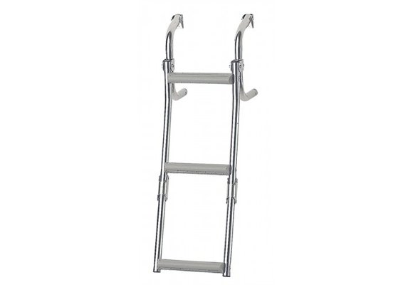 NR RVS Zwemtrap kantelbaar spiegelmontage small 2+1 treden - 565 mm