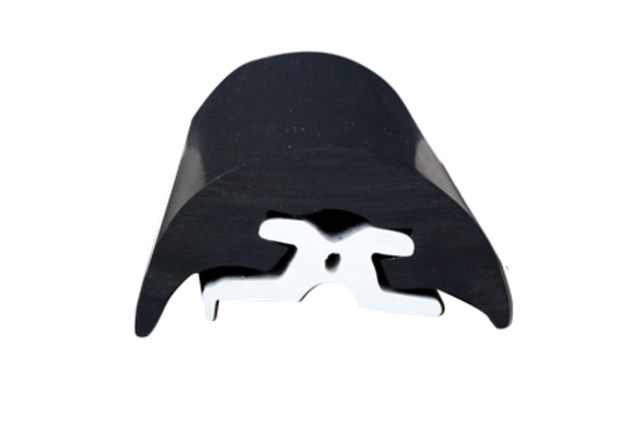 Stootlijst Radial 80 zwart, H=52mm, rollengte 16m