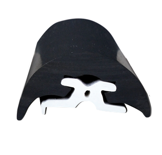 Stootlijst Radial 80 zwart, H=52mm, rollengte 16m