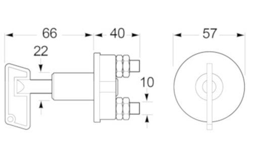 Accu schakelaar 100A 12V