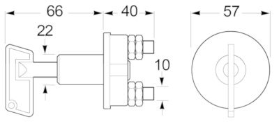 Accu schakelaar 100A 12V
