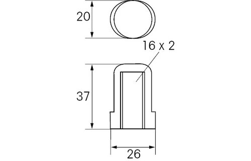 Dopmoer anode zink voor as Ø22 tot 25 mm Renault