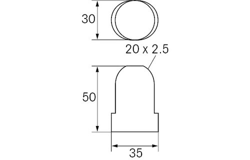 Dopmoer anode zink voor as Ø28 tot 34 mm Renault