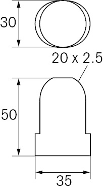 Dopmoer anode zink voor as Ø28 tot 34 mm Renault