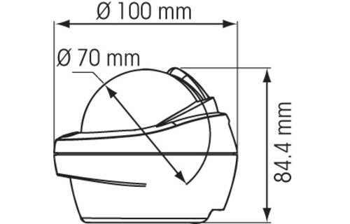 Offshore 75 wit huis/zwarte roos opbouw