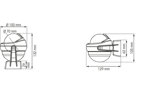 Offshore 75 zwart huis/zwarte roos beugel