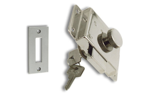 Deurslot messing verchroomd rechts voor deurdikte 20 mm
