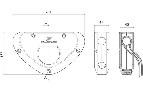 Motorsteun BB motor wit