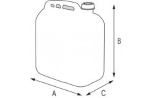 Brandstoftank met tuit 10 ltr