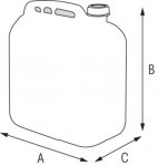 Brandstoftank met tuit 10 ltr