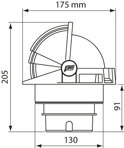 Kompas Olympic 135 zwart huis/rode roos