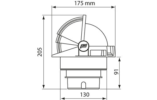 Kompas Olympic 135 wit huis/rode roos