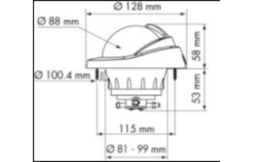 Kompas Offshore 95 zwart huis/zwarte roos plat
