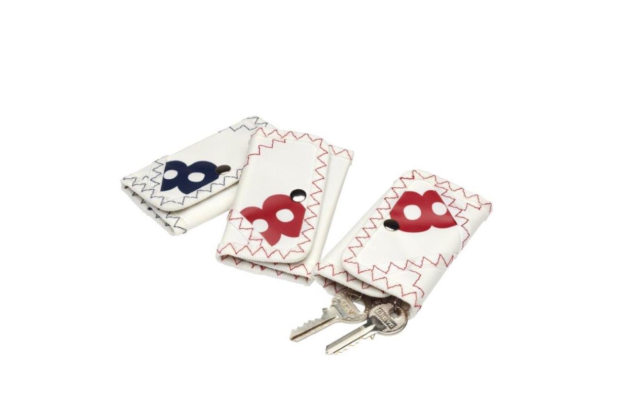 Zeildoek sleutelbeurs 5 ringen Sea Key Pouch navy