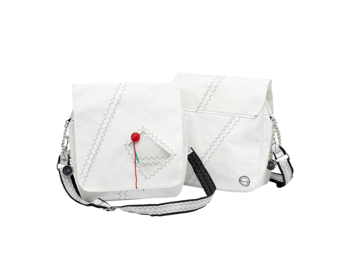 Zeildoek schoudertas documenten Sea Dream zwart