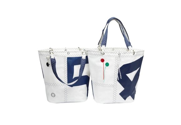 Zeildoek boodschappentas Sea Girl navy