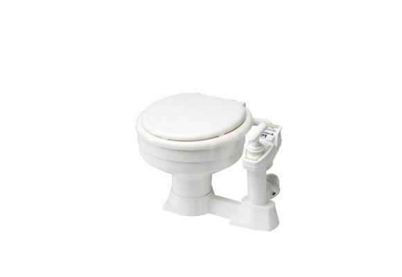 Handtoilet Sealock met bajonet sluiting, pot en bril kunststof wit