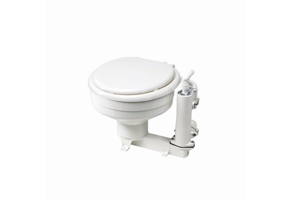 Handtoilet met bajonet sluiting, pot en bril kunststof wit
