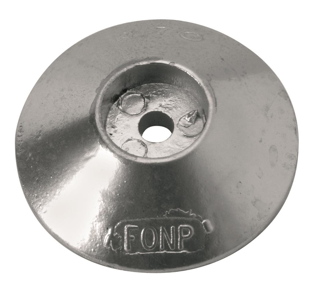 Anode zink roer/zwaard/trim tab Ø90 x 20 mm gat Ø 8 mm