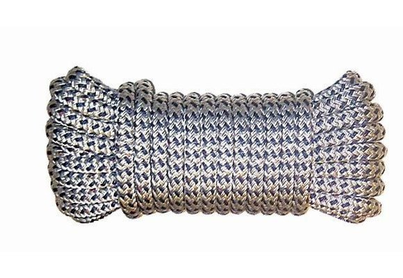 Landvast Deluxe met 40 cm oog 14 mm x 14 m wit/navy