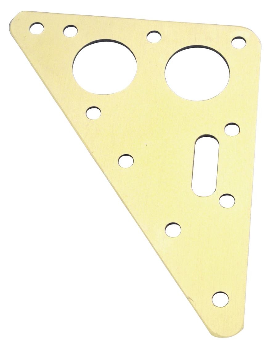 Topplank 102 x 130 x 1,6 mm aluminium goud