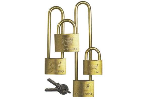 Hangslot messing 40 mm