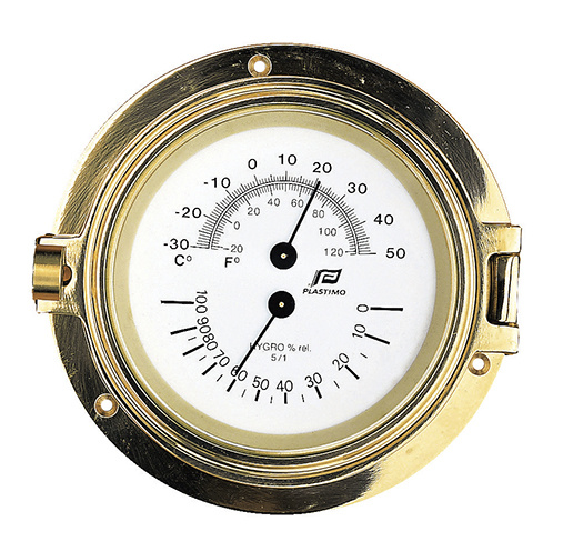Thermo-Hygrometer koper 4,5 inch