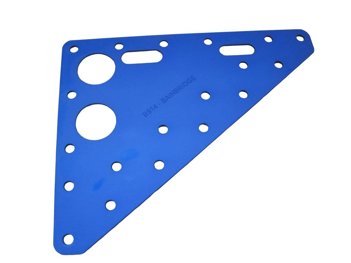 Topplank 133 x 165 x 1,6 mm aluminium blauw