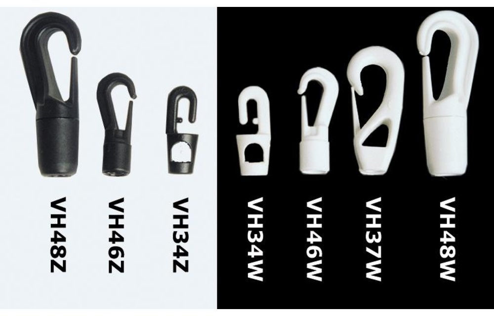 Elastiekhaak nylon 8 mm zwart