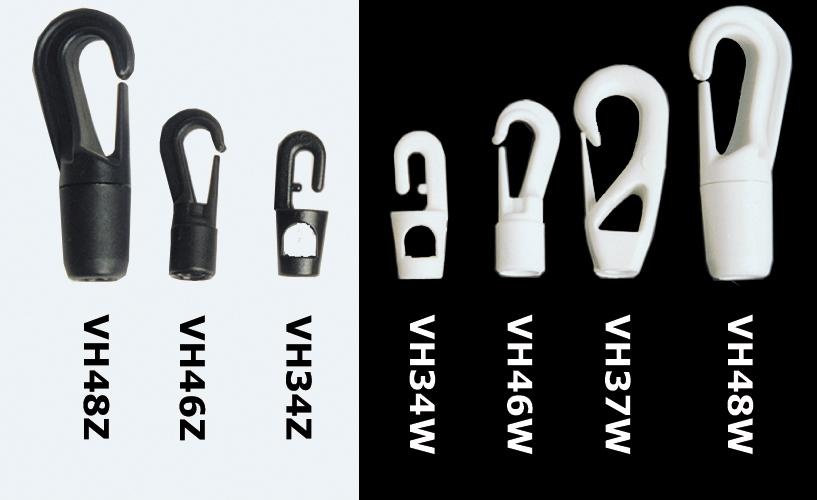 Elastiekhaak nylon 8 mm zwart