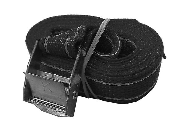 Spanband met gesp 25 mm x 2.5 meter - zwart