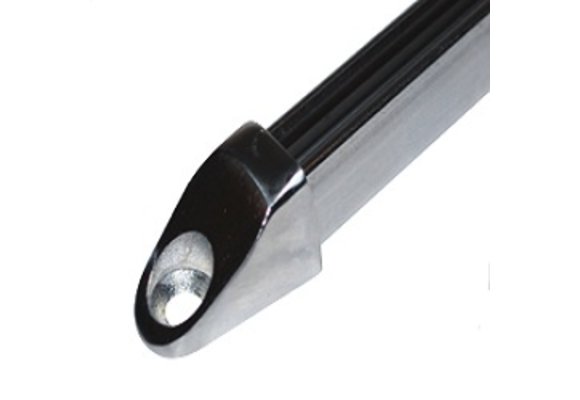 RVS trim track eindstop