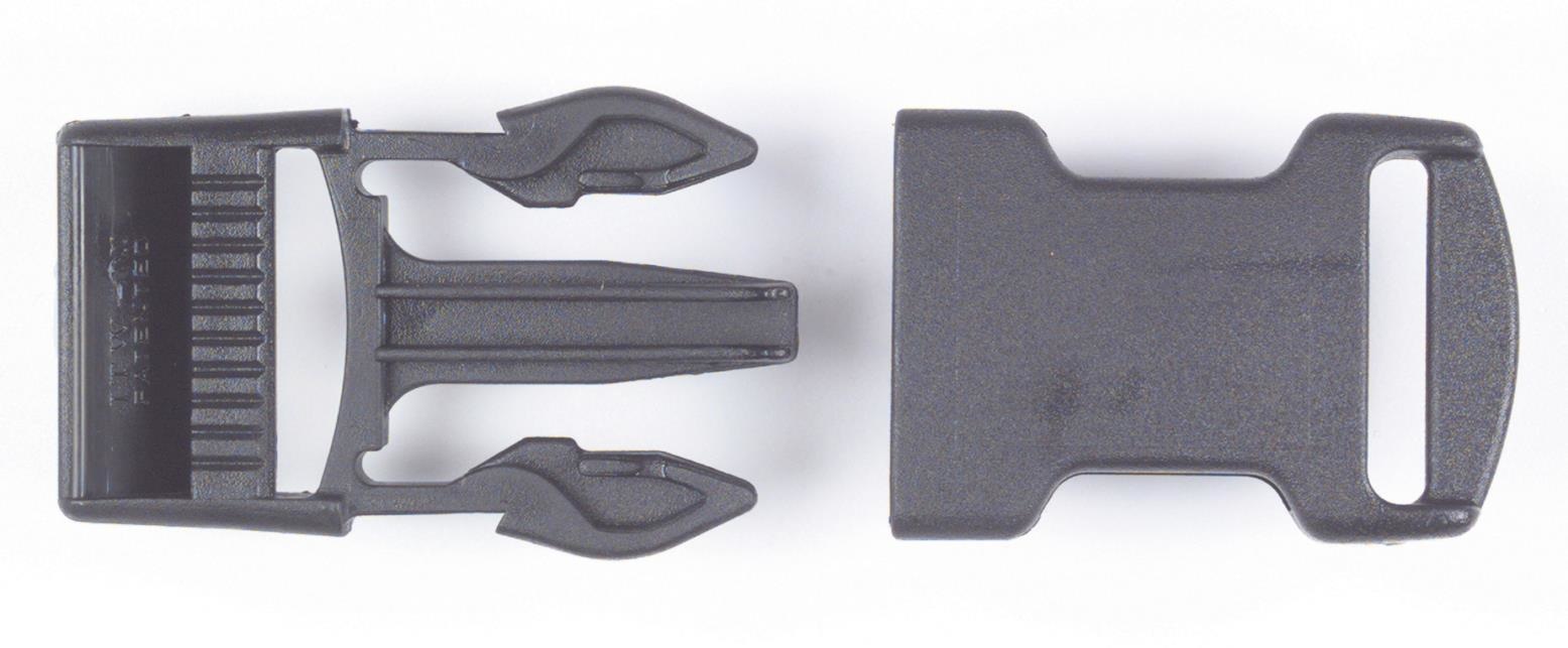 Steekgesp voor 25 mm webbing zwart