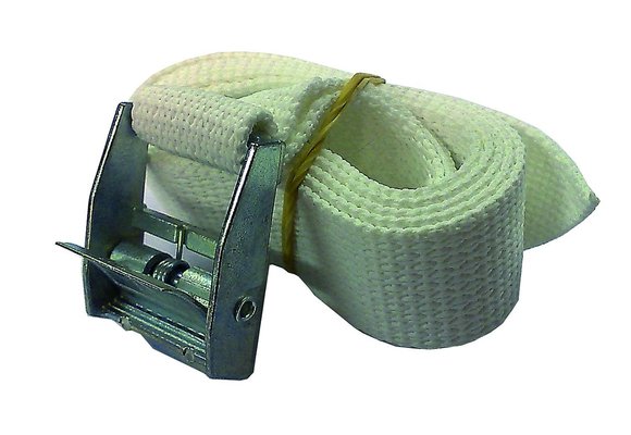 Spanband met gesp 25 mm X 1 meter - wit