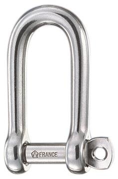 D-sluiting lang zelfborgend RVS 4 mm