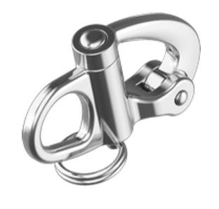 Snapsluiting met vast oog RVS 96 mm