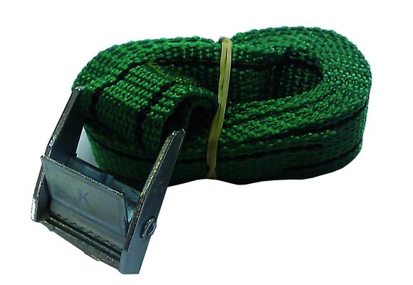 Spanband met gesp 25 mm X 1.5 meter - groen