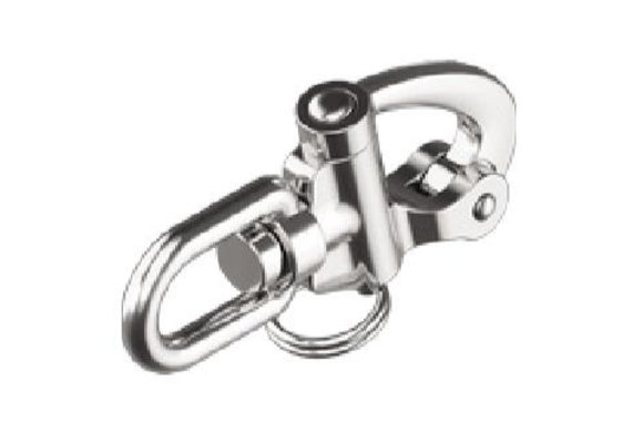 Snapsluiting met wartelend oog RVS 124 mm