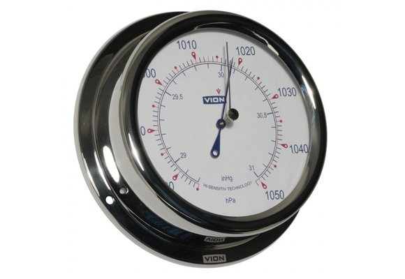 Barometer Vion RVS inclusief wandophanging Ø150 mm
