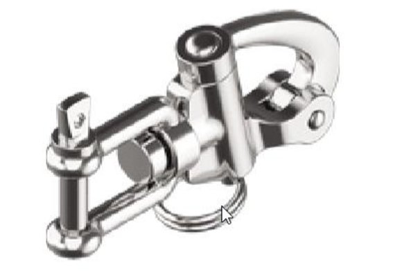 Snapsluiting met wartelend oog en borstbout RVS 128 mm (10)